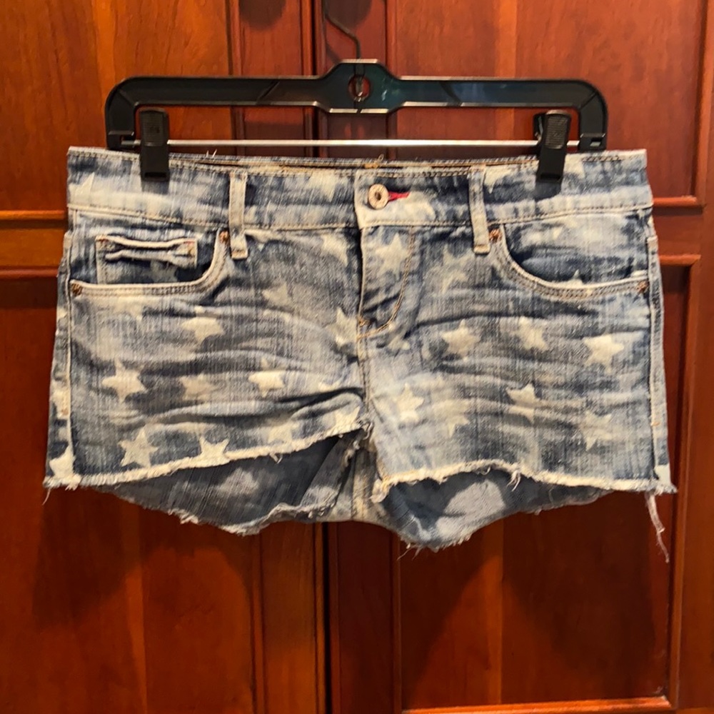 Levi Star Print Jean Short Shorts